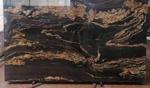 Cao cấp đánh bóng Magma đen vàng phiến đá cẩm thạch nhà bếp Countertop trang trí với đá cẩm thạch đen và vàng tĩnh mạch sản phẩm đá cẩm thạch - Product Image 5