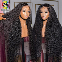 Perruques Lace Front en Cheveux Humains Brésiliens HD Transparentes 13x6 13x4, Densité 250 300, Ondulées Profondes, 30 40 Pouces, Pré-épilées, Bouclées Effet Eau