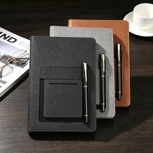 Customizable <b>A5</b> <b>Notepad</b> with PU Leather Hardcover Note Books Set for Promotion Business Gifts Advertising Custom Logo Notebooks - Product Image 2