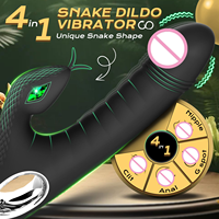 Nouveau Vibrateur réaliste en forme de serpent 4 en 1 pour point G, jouet sexuel pour femmes et couples adultes, vibrateur lapin pour femmes