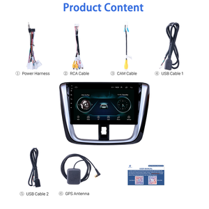 Voiture Lecteur Dvd Wifi 10 Pouces 2 din IPS Android 10 Voiture Stéréo Pour <span class=keywords><strong>Toyota</strong></span> Vios <span class=keywords><strong>Yaris</strong></span> 2014 2015 2016 2017 - Product Image 6