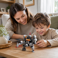 94 Piezas de Bloques de Construcción de Caballero Medieval, Figura de Caballero de Juguete, Modelo de Robot con Arma, Juego de Construcción DIY para Niños, Regalo