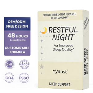 รับผลิตแบบ OEM/ODM อาหารเสริมสมุนไพรช่วยให้นอนหลับสบาย คุณภาพการนอนหลับดีขึ้น ละลายเร็ว แผ่นอมช่วยการนอนหลับ ตัวอย่างฟรี - Product Image 2