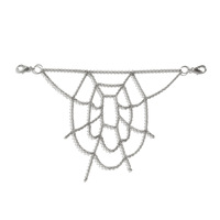 Gran oferta Hip Hop Punk gótico negro oscuro pierna cadena araña Web pierna cadena cuerpo cadena joyería para Mujeres Hombres