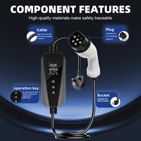 Cargador Portátil para Vehículos Eléctricos GDON GBT 22kW Trifásico 32 Amperios Nivel 2 AC, Estación de Carga para Vehículos Eléctricos IP65, Conexión Directa