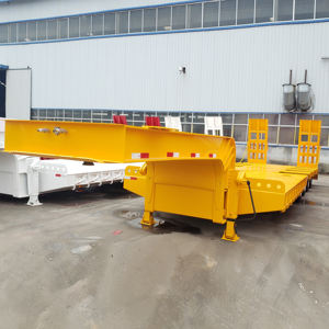 4 차축 낮은 세미 트레일러 무거운 기계 운송 낮은 세미 트레일러 판매 - Product Image 3