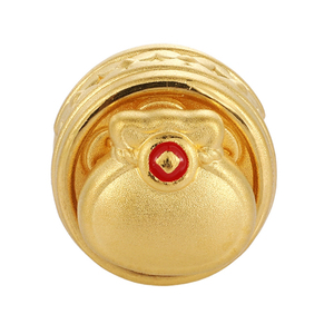 0,8G oro duro fortuna con cuentas para pulsera 24K accesorios de joyería de oro sólido joyería de gama alta con cuentas - Product Image 1