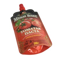 Emballage flexible à chaud personnalisé sac de pâte de tomate pochette à bec Doypack matériau PET héliogravure pour sauces ketchup