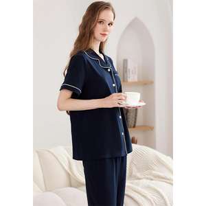 Loungewear wanita, Set piyama katun romantis untuk perempuan - Product Image 4