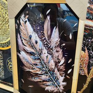 Peinture sur toile HD rose violet style nordique, tableau mural abstrait pour salon, art mural moderne, affiche dorée pour la maison, décoration murale, art populaire - Product Image 5