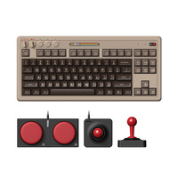Teclado Mecánico Retro 8Bitdo Retro 87 C64 para Juegos, Compatible con Windows 10/11/Android, Teclado de 87 Teclas con Joystick, Tres Modos, 85HA03
