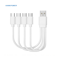 Câble de charge USB Type C 4 en 1 26AWG 5V 2A 2 cœurs 20cm