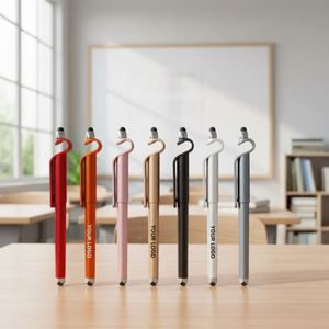 New Custom Simple Generous Neutral Plastic Gel <b>Pens</b> 0.5mm Black Ink Refillable for Promotional & Business Use with Logo - Product Image 1