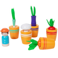 Montessori Maceta Linda Plantación Juguetes Juego a Juego de Colores Muñecas de Madera Tamaño para Niños Juguetes Educativos Cognitivos