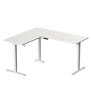 Bureau debout en métal moderne en forme de L, prix usine NBHY, hauteur réglable, ergonomique, commande électrique, moteur simple - Product Image 5