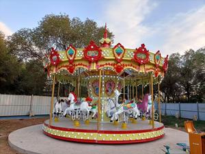 Parque temático grande 16 asientos Merry Go Round atracciones al aire libre niños carrusel caballos a la venta - Product Image 6