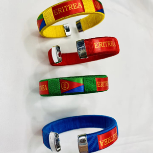 2025 Factory Wholesale Cheap Price Mini Eritrea Country National Flag Wristbands Chain Charm Bracelet for Festival Decoration