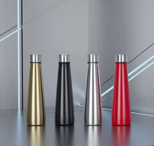 Metallic Texture Stainless Steel <b>Water</b> <b>Bottle</b> Souvenirs Double Wall Vacuum Insulated with BPA Free <b>Custom</b> Logo - Product Image 1