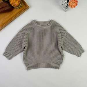 カスタムニット子供冬セーターヴィンテージプルオーバーガールズボーイズ長袖ルーズトップベビーコットンセーター - Product Image 5