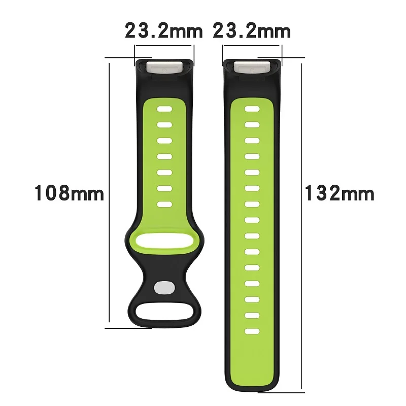 Silicone band for Fitbit charge 5 double color rubber strap Replacement wristband