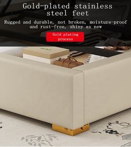 <span class=keywords><strong>Lit</strong></span> de luxe minimaliste postmoderne américain, cadre de <span class=keywords><strong>lit</strong></span> king size pour chambre principale - Product Image 4