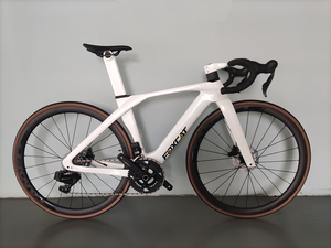 Nouveau cadre de vélo de route en fibre de carbone 2024, 22 vitesses, roues 700C, freins à disque hydrauliques, rayons en acier inoxydable, couleur personnalisable - Product Image 2