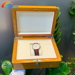 High-end mechanical <b>watch</b> brand storage box classic <b>watch</b> gift box Wooden Lacquered Empty Yellow <b>Watch</b> Boxes & Cases - Product Image 6