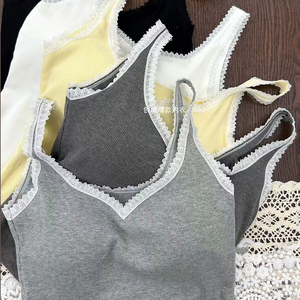 Canottiera da donna <span class=keywords><strong>canotta</strong></span> con filetto Racerback canottiera da donna <span class=keywords><strong>canotta</strong></span> da donna in pizzo Cami <span class=keywords><strong>canotta</strong></span> in <span class=keywords><strong>cotone</strong></span> con reggiseno incorporato - Product Image 5