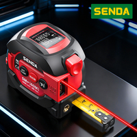 SENDA C13 60m+5*19mm ABS+TPR Material Laser Tape Multifunction Lcd Display Laser Measuring Tape Handheld Laser Rangefinder