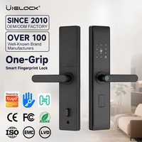 Cerradura Inteligente WiFi Tuya UIELOCK D1-9 con Lector Biométrico de Huellas Dactilares, Multi-Método, Sin Llave, Compatible con Apartamentos, Venta al Por Mayor