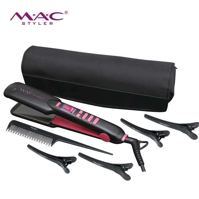 MAC Professional Salon Results Smooth Silky Hair Straightener 450 Degree Wholesale Flat Iron with Ceramic Plates