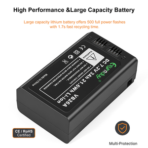 <span class=keywords><strong>Batterie</strong></span> <span class=keywords><strong>Godox</strong></span> originale VB26 3000mAh pour flash V860III <span class=keywords><strong>V1</strong></span> V850III - 21,6Wh haute capacité, charge rapide Type-C, certifiée CE/RoHS - Product Image 3