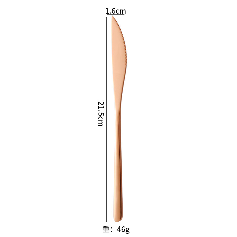 Couteau de table en or rose