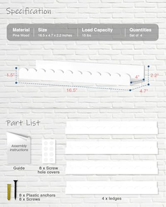 Étagères murales flottantes en forme de nuage, étagère murale décorative en bois pour chambre d'enfant, chambre de bébé, plantes, cuisine, salle de bain, rangement - Product Image 3