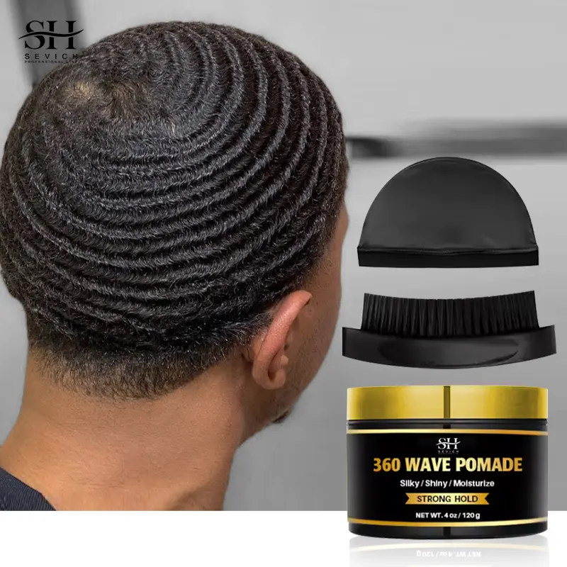 Private Label Organic Natural Hair Wax Men For 360 Waves Hair Wave Pomade