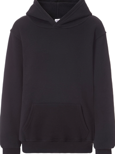 เสื้อฮู้ดดี้สีดำทรงโอเวอร์ไซส์ ยูนิเซ็กซ์ ผ้าฝ้ายถัก 100% สไตล์ลำลอง สีพื้น มีกระเป๋า เหมาะสำหรับทุกฤดูกาล - Product Image 3