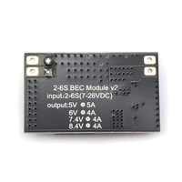 Convertidor BEC Buck de 2-6S, 5A, 5V/6V/7.4V/8.4V, Módulo de Alimentación Reductor de Voltaje para Modelos de Aviones FPV de Ala Fija