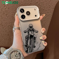 Étui de téléphone élégant pour motocross, coque rigide anti-rayures pour iPhone 16 Pro Max