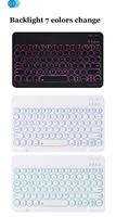 Profesional Cina Produsen Lampu Latar Mini Bluetooths Nirkabel Keyboard untuk Tablet