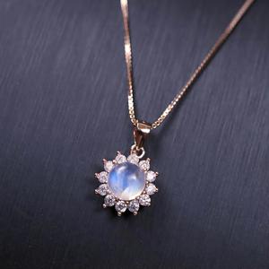 Women's 925 Silver Opal Pendant Rhodium Plated Oval Crystal Pendant <b>Necklace</b> Claw Setting Classic Link Chain Wedding Jewelry - Product Image 3