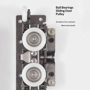Kledingkast Badkamer Verdikking Aluminium Soft Close Stille Hangende Katrol Onzichtbare Rail Magische Verborgen Schuifdeurbeslag - Product Image 3