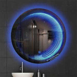 <span class=keywords><strong>Espejo</strong></span> de Baño Redondo Moderno con Retroiluminación LED, Montado en la Pared, con Luz Regulable e Iluminación y Función Antivaho - Product Image 6