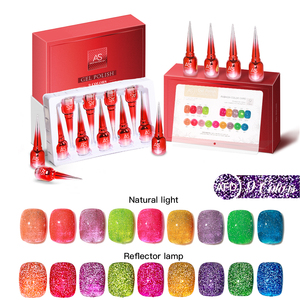 ชุดทำเล็บเจลลายตาแมวพร้อมโลโก้สั่งทำ สีนู้ด ชมพู แดง น้ำตาล กลิตเตอร์ ชุดทำเล็บเจลแบบลอกได้ ใช้กับหลอด UV/LED สำหรับทำเล็บเองที่บ้าน - Product Image 3