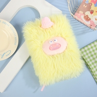 Bloc-notes en peluche Carnet de notes moelleux Petit Monstre Manuel Mignon Dessin Animé Carnet de notes en peluche Planificateur Animal Journal en peluche Cadeau Filles
