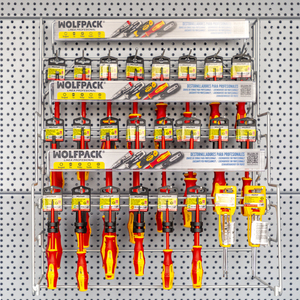 Espositore da appendere/da tavolo per cacciaviti isolati, 88 pezzi, set completo - Product Image 4