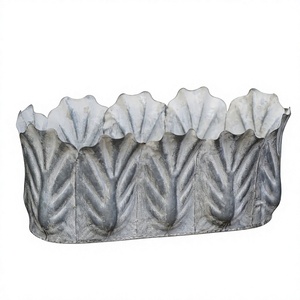 Top Selling Outdoor Garden Decorative Antique Zinc Rustic <b>Plants</b> Decorative Galvanized Metal Planters <b>Pots</b> At Low Price - Product Image 3