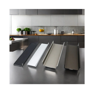 Poignée en profilé d'aluminium extrudé <span class=keywords><strong>Gola</strong></span> Série 6000, découpe sur mesure, couleur personnalisée, traitement de surface personnalisé, <span class=keywords><strong>marque</strong></span> XINGQIU, cuisine - Product Image 1