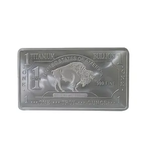 Titan Thanh Kim Loại Giá 1 Oz 999 Titan Nguyên Chất Buffalo Thanh Thỏi A129