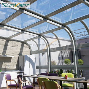 Contenitore del Patio schermato quattro stagioni del Patio del <span class=keywords><strong>balcone</strong></span> del policarbonato di alluminio di Design moderno per lo spazio di vita all'aperto - Product Image 4