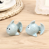 Pot à épices en céramique en forme de poisson, personnalisable, de haute qualité, mignon, pour cadeaux, commerce transfrontalier, mariage, fête